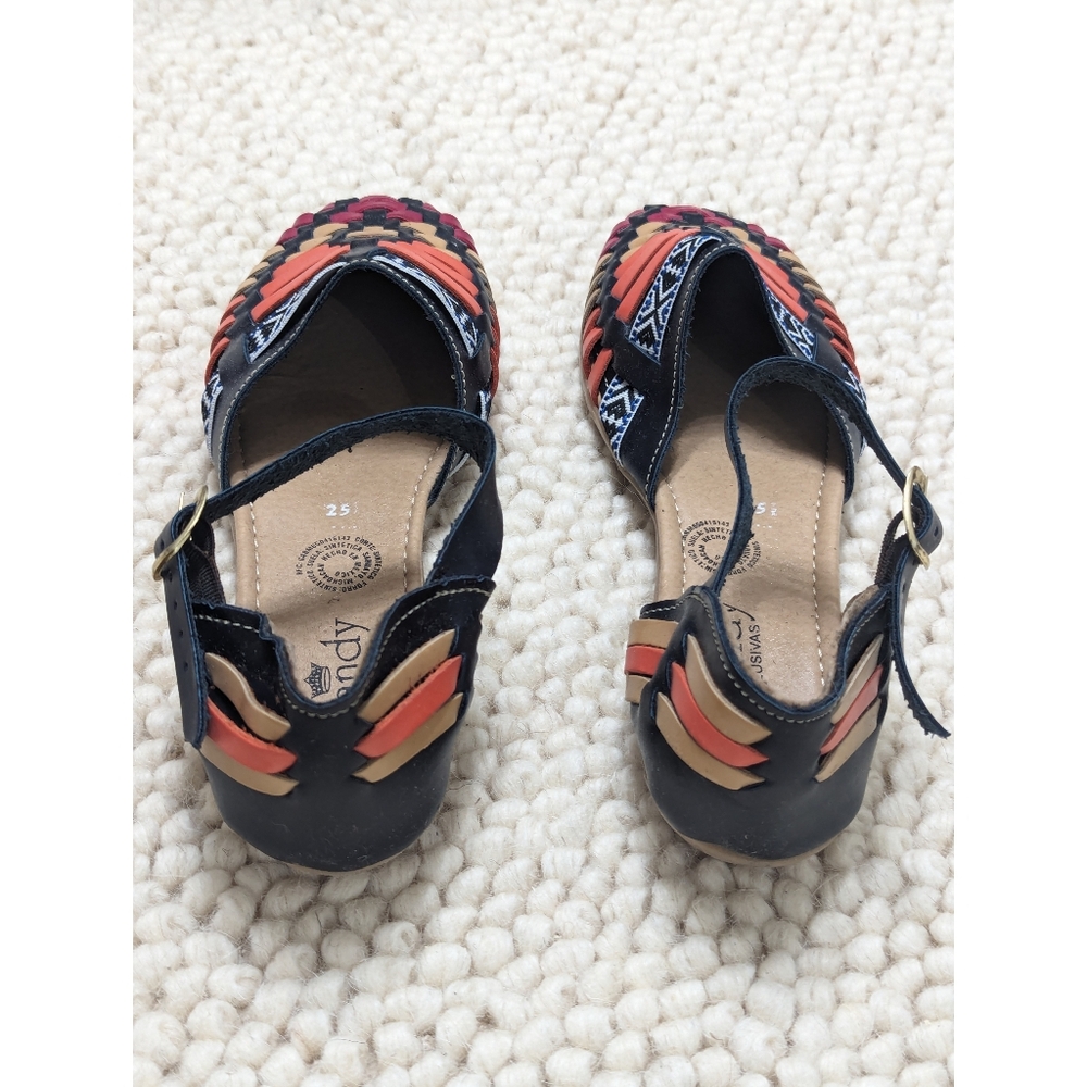 Handmade Mexican Huarache Ankle Strap Sandals Women's Size 7 - Picture 7 of 12
